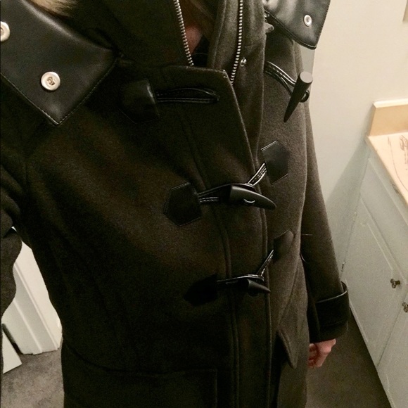 Andrew Marc dark olive wool coat - Picture 7 of 8